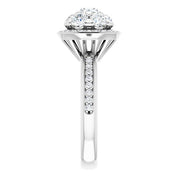 14K White 1 1/3 CTW Natural Diamond Engagement Ring