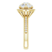 14K Yellow 1 1/3 CTW Natural Diamond Engagement Ring
