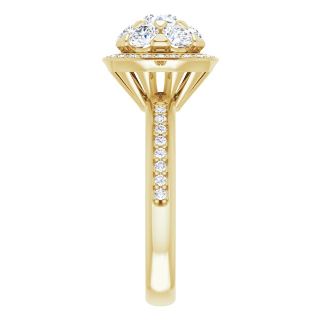 14K Yellow 1 1/3 CTW Natural Diamond Engagement Ring