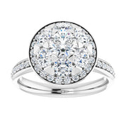18K White 1 1/2 CTW Natural Diamond Engagement Ring