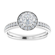 14K White 1/2 CTW Natural Diamond Engagement Ring