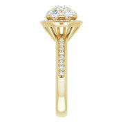 14K Yellow 1 1/8 CTW Natural Diamond Engagement Ring
