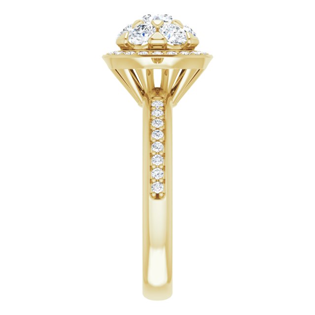 18K Yellow 1 1/8 CTW Natural Diamond Engagement Ring