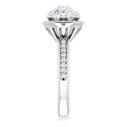14K White 1 1/8 CTW Natural Diamond Engagement Ring