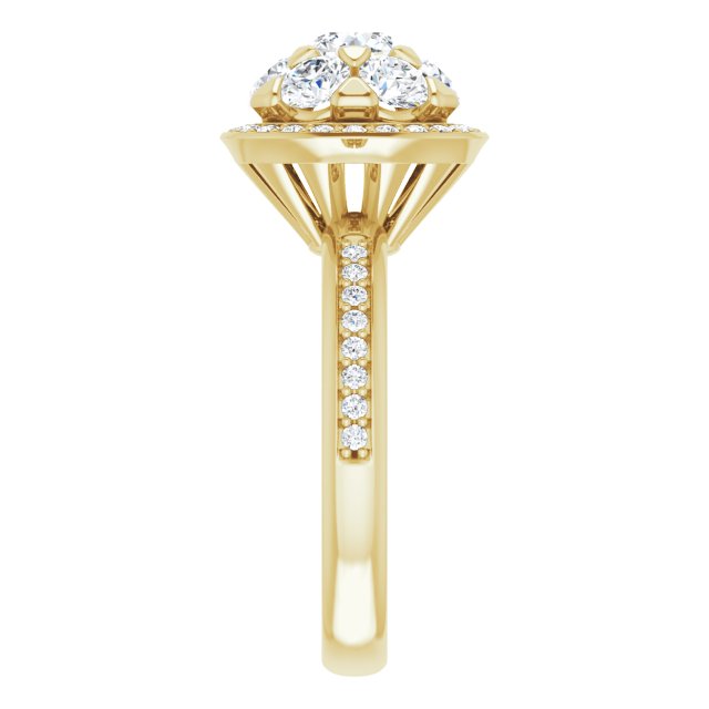 18K Yellow 1 1/2 CTW Natural Diamond Engagement Ring