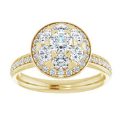 18K Yellow 1 1/8 CTW Natural Diamond Engagement Ring