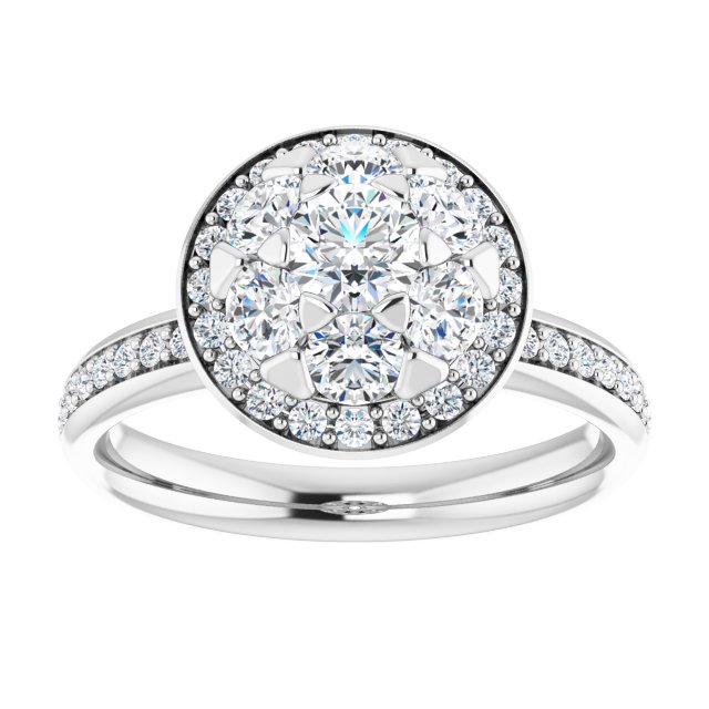 Platinum 1 1/8 CTW Natural Diamond Engagement Ring