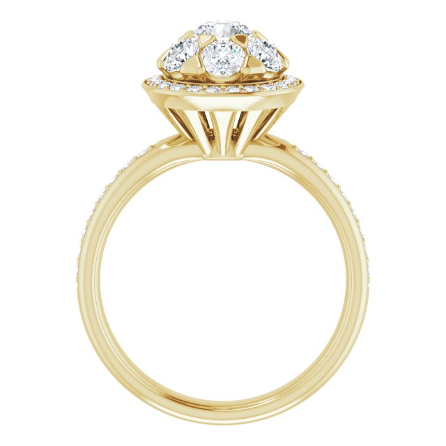 18K Yellow 1 1/3 CTW Natural Diamond Engagement Ring
