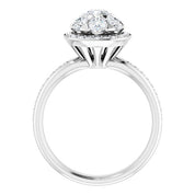 18K White 1 1/8 CTW Natural Diamond Engagement Ring