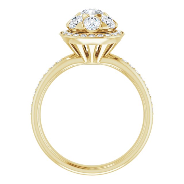 18K Yellow 1 1/8 CTW Natural Diamond Engagement Ring