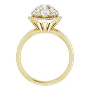 18K Yellow 1 1/2 CTW Natural Diamond Engagement Ring