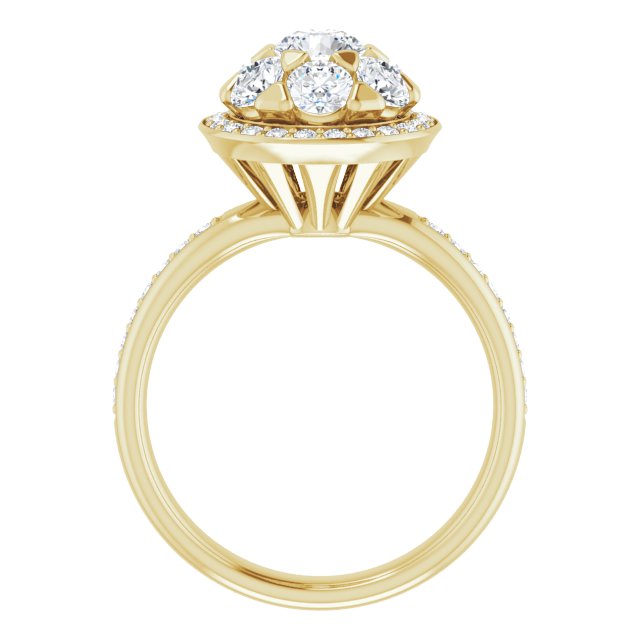18K Yellow 1 1/2 CTW Natural Diamond Engagement Ring
