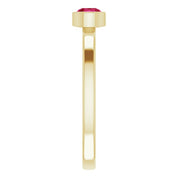 14K Yellow 4 mm Natural Ruby Ring