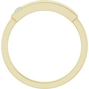 14K Yellow .03 CT Natural Diamond Stackable Family Ring