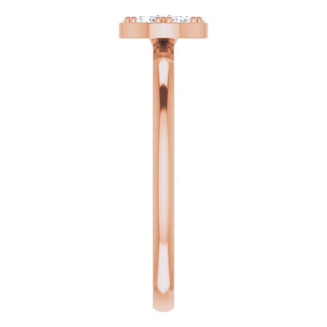 14K Rose 1/5 CTW Natural Diamond Stackable Cluster Ring