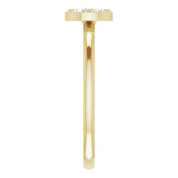 14K Yellow 1/5 CTW Natural Diamond Stackable Cluster Ring