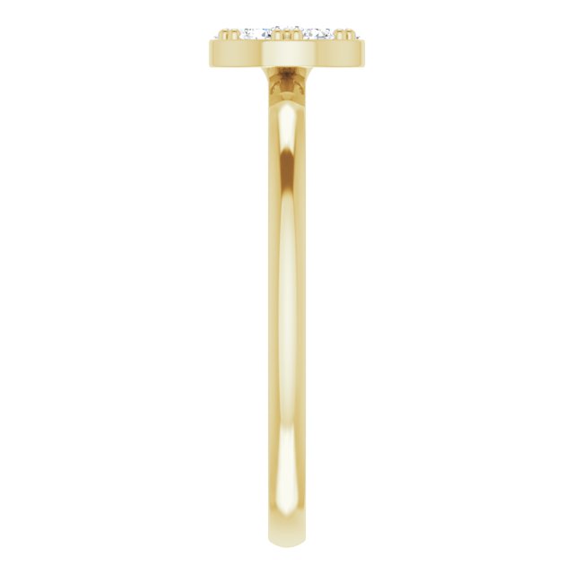 14K Yellow 1/5 CTW Natural Diamond Stackable Cluster Ring