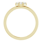 14K Yellow 1/5 CTW Natural Diamond Stackable Cluster Ring