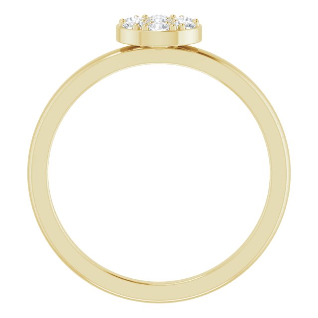 14K Yellow 1/5 CTW Natural Diamond Stackable Cluster Ring