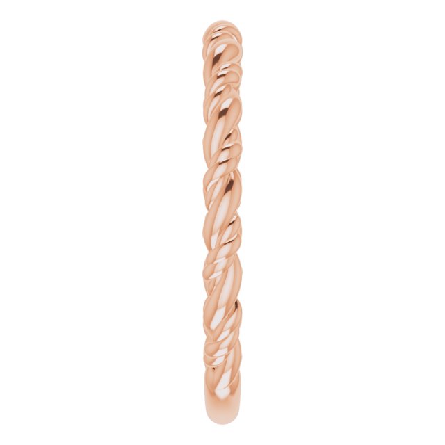 14K Rose Stackable Rope Ring