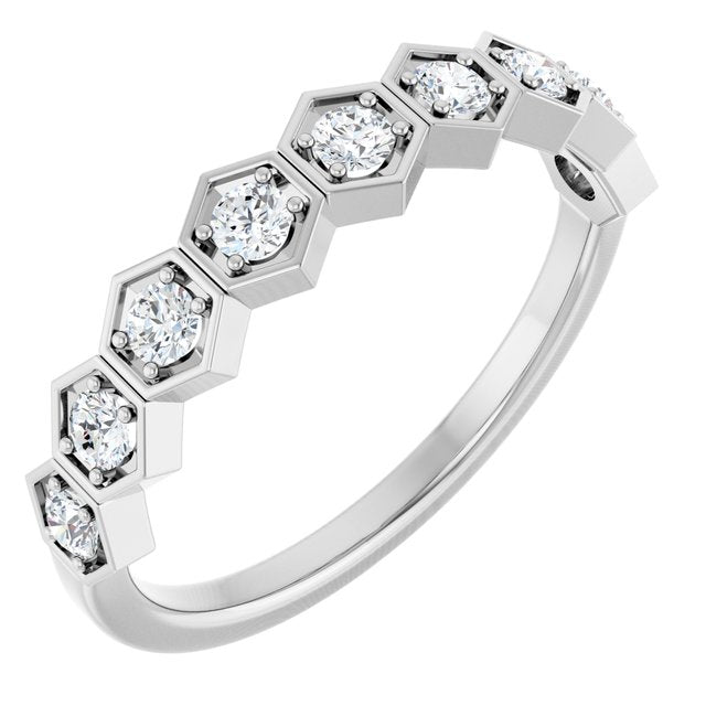 Sterling Silver 1/3 CTW Natural Diamond Stackable Ring