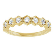 14K Yellow 3/8 CTW Lab-Grown Diamond Stackable Ring