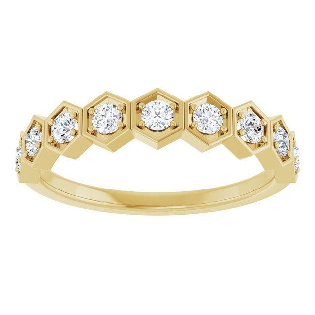 14K Yellow 1/3 CTW Natural Diamond Stackable Ring