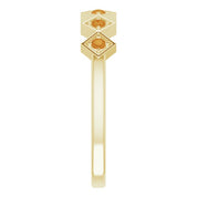 14K Yellow Natural Citrine Stackable Ring