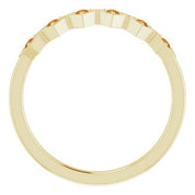 14K Yellow Natural Citrine Stackable Ring