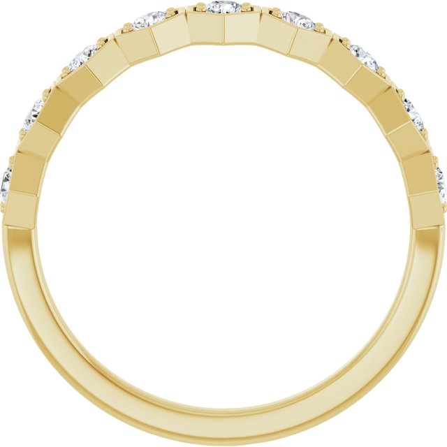 14K Yellow 3/8 CTW Lab-Grown Diamond Stackable Ring