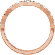 14K Rose 3/8 CTW Lab-Grown Diamond Stackable Ring
