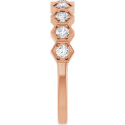 14K Rose 1/3 CTW Natural Diamond Stackable Ring