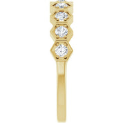 14K Yellow 3/8 CTW Lab-Grown Diamond Stackable Ring