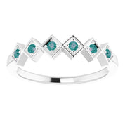Sterling Silver Natural Alexandrite Stackable Ring
