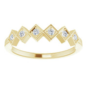 14K Yellow 1/8 CTW Natural Diamond Stackable Ring