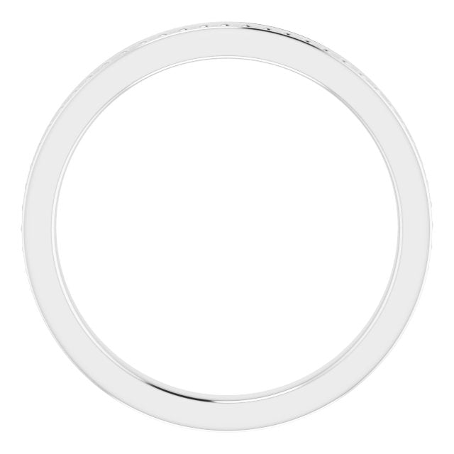 Platinum Stackable Bead Ring Size 5