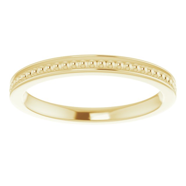 14K Yellow Stackable Bead Ring Size 5
