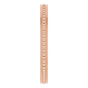 14K Rose Stackable Bead Ring Size 6