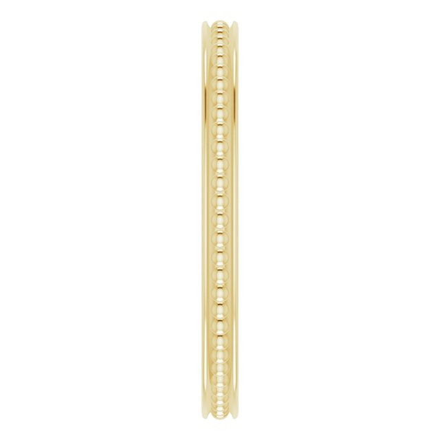 14K Yellow Stackable Bead Ring Size 7