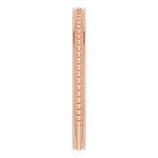 14K Rose Stackable Bead Ring Size 7
