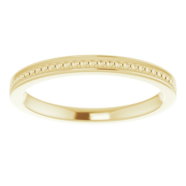 14K Yellow Stackable Bead Ring Size 6