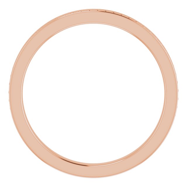 14K Rose Stackable Bead Ring Size 6