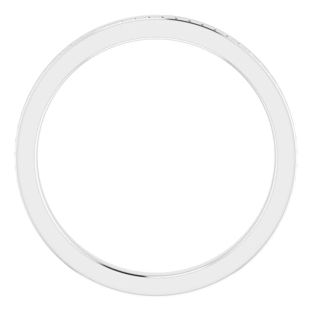 14K White Stackable Bead Ring Size 6