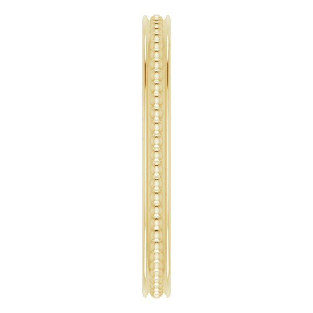 14K Yellow Stackable Bead Ring Size 5