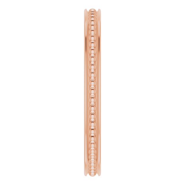 14K Rose Stackable Bead Ring Size 5