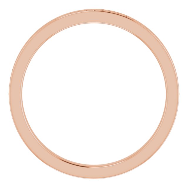 14K Rose Stackable Bead Ring Size 7