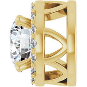 14K Yellow 5/8 CTW Lab-Grown Diamond Halo-Style Pendant