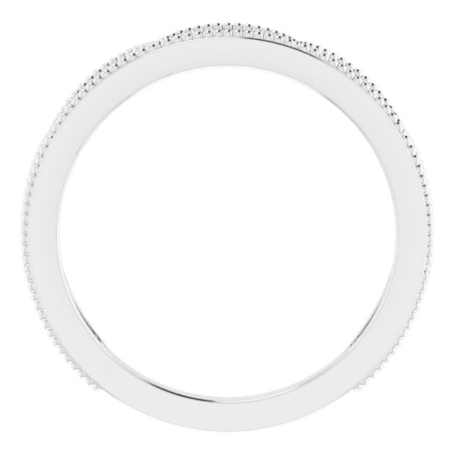 Platinum 1/8 CTW Natural Diamond Stackable Ring