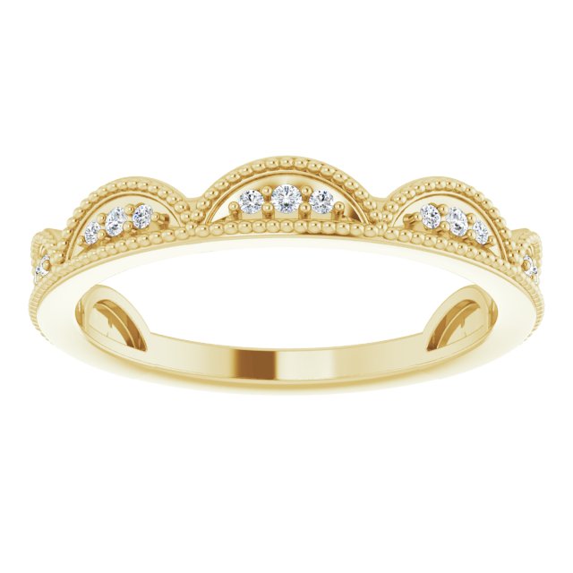 14K Yellow 1/8 CTW Natural Diamond Stackable Ring