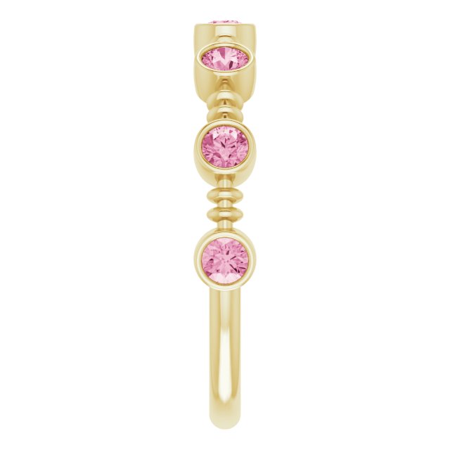 Color Stone Anniversary Band With Bezel-Set Gemstones Series 71924